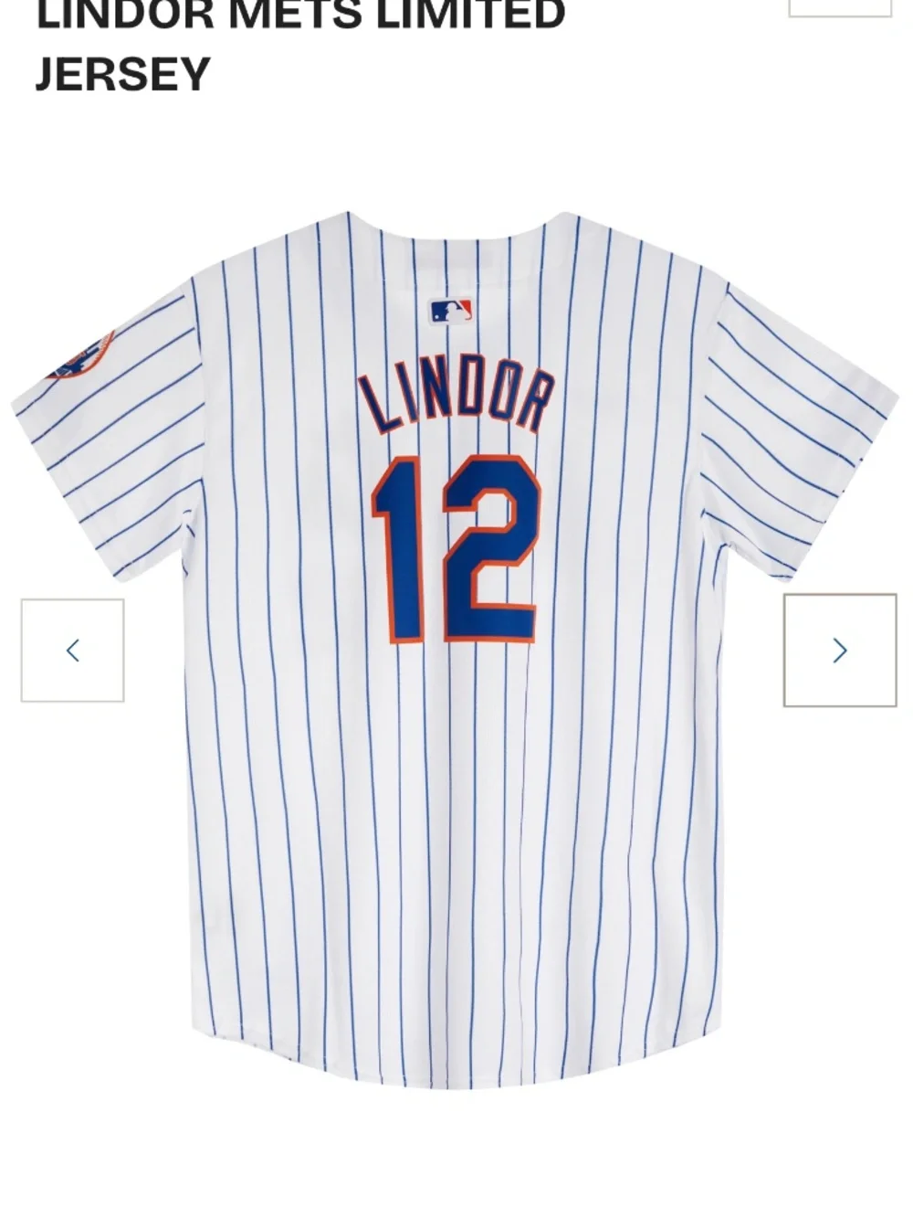 LINDOR Ny METS LIMITED JERSEY